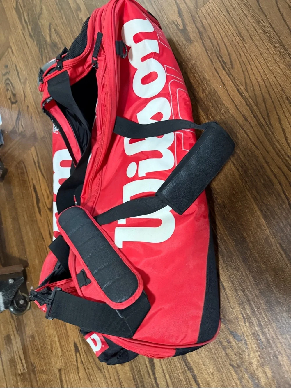 Wilson Red and Gray Duffel Tennis Bag
